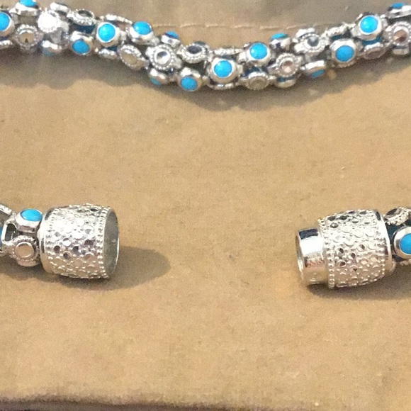NEW Vintage Bold Solid Sterling Robbins Egg Blue Turquoise Bracelet - Picture 4 of 16